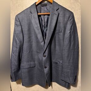 Ralph Lauren Sport Coat Jacket Blazer Blue 46L Silk Wool
